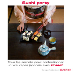 Cuiseur à riz Brandt Sushi Party 500 W Noir et Rouge - Achat