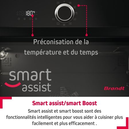 Four Brandt Four électrique encastrable Pyrolyse chaleur tournante BXP5560B  73L A Multi